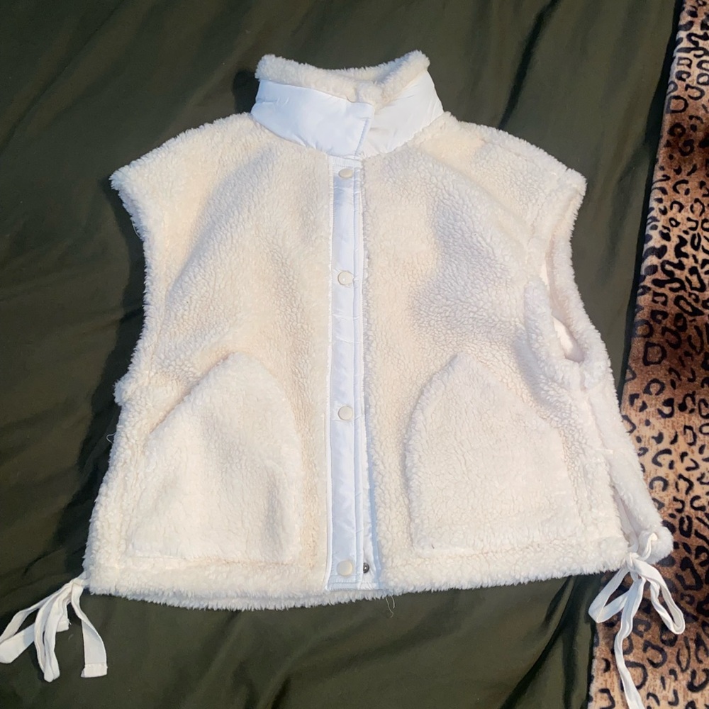 Cream Sherpa Vest